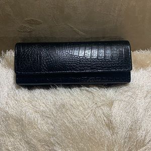 Bijoux Terner Black Embossed Clutch